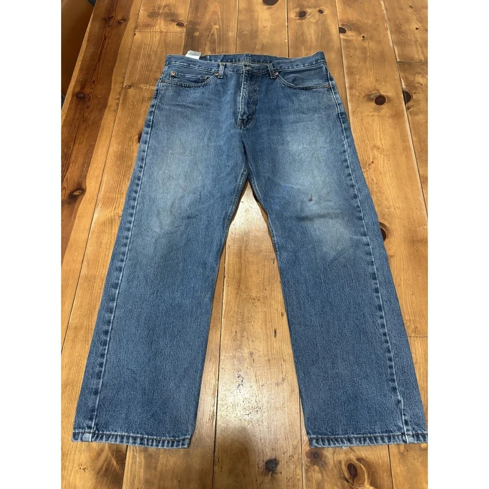Levi's 505 Men's Regular Fit Straight Leg Jeans W36 L29 Medium Wash Blue Denim